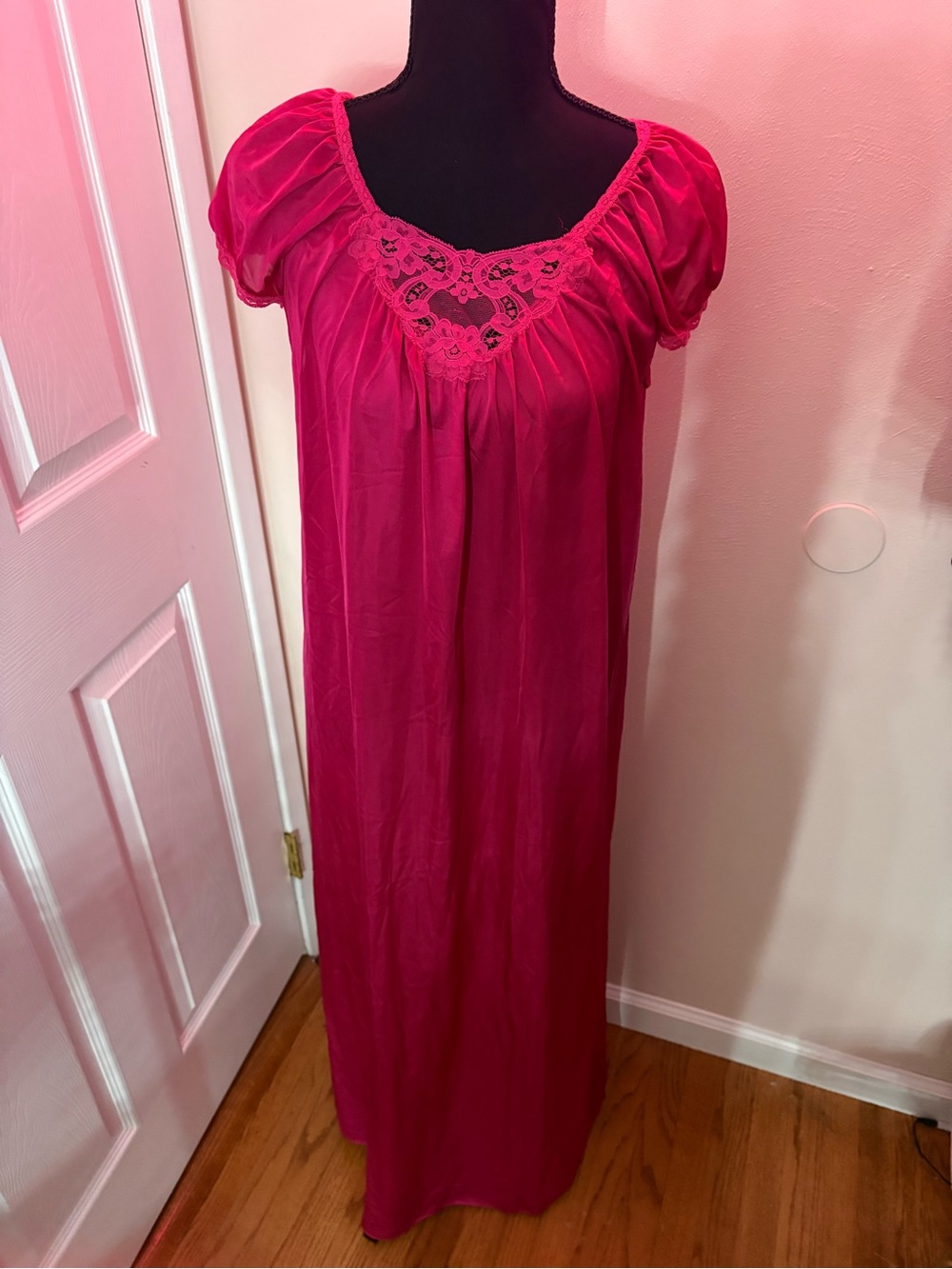 Lorraine Fuchsia Nylon Nightgown